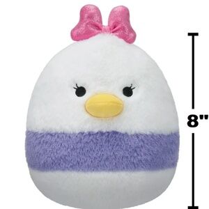 Squishmallows FuzzAMallow Disney Official 8 inch Daisy Duck Stuffed Plush Toy